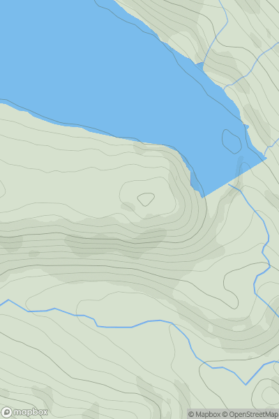 Thumbnail image for Creag nan Eun [Loch Tay to Perth] [NN723287] showing contour plot for surrounding peak